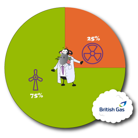 British Gas Fuel Mix Pie Chart
