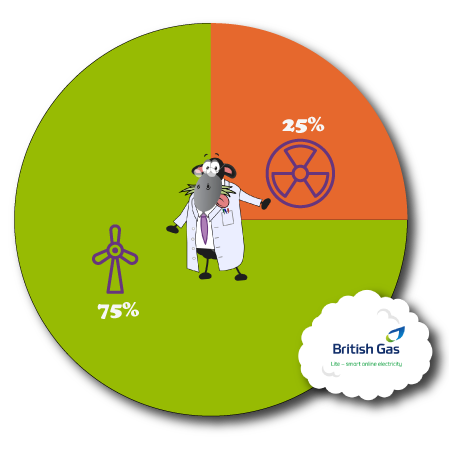 British Gas Lite Fuel Mix Pie Chart