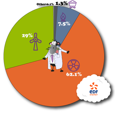 EDF Energy Fuel Mix Pie Chart