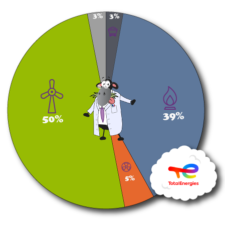 Total Energies Fuel Mix Pie Chart
