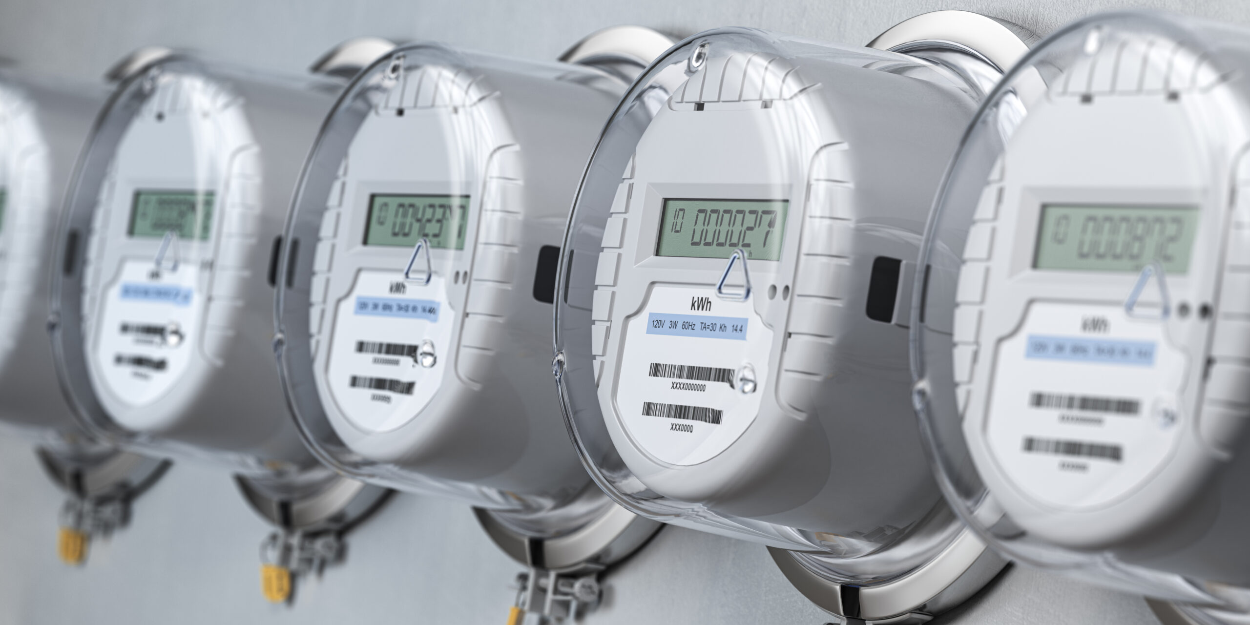 digital electric meters in a row measuring power u 2025 03 09 19 08 59 utc scaled